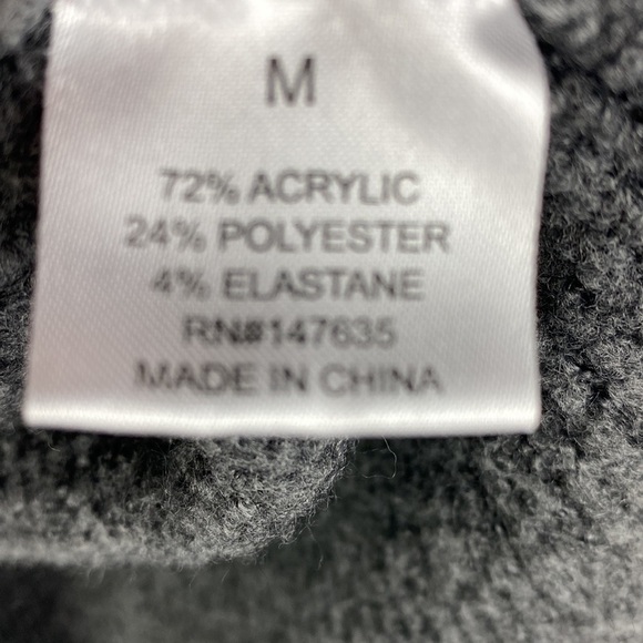 Woman’s Free Generation Los Angeles Gray Sweater With Bell Cuffs-Size M - Picture 11 of 11